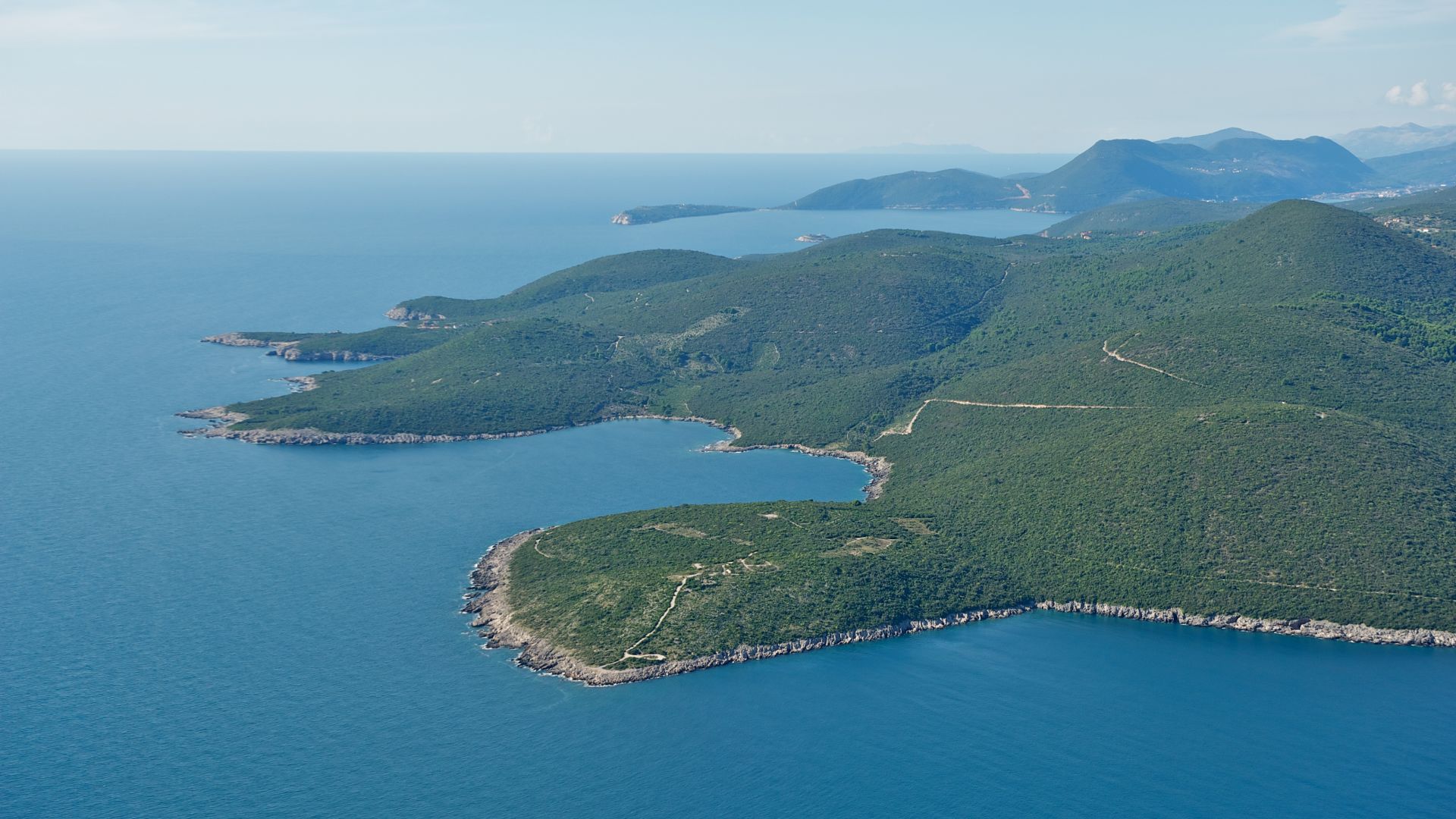 Green Mountains By The Sea At Lustica Bay Peninsula