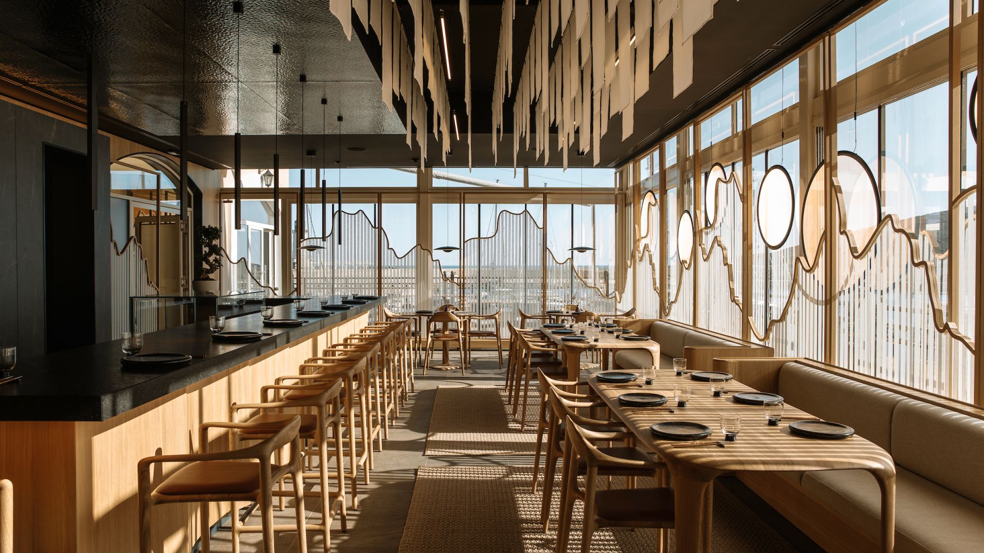 A Room With Tables And Chairs
