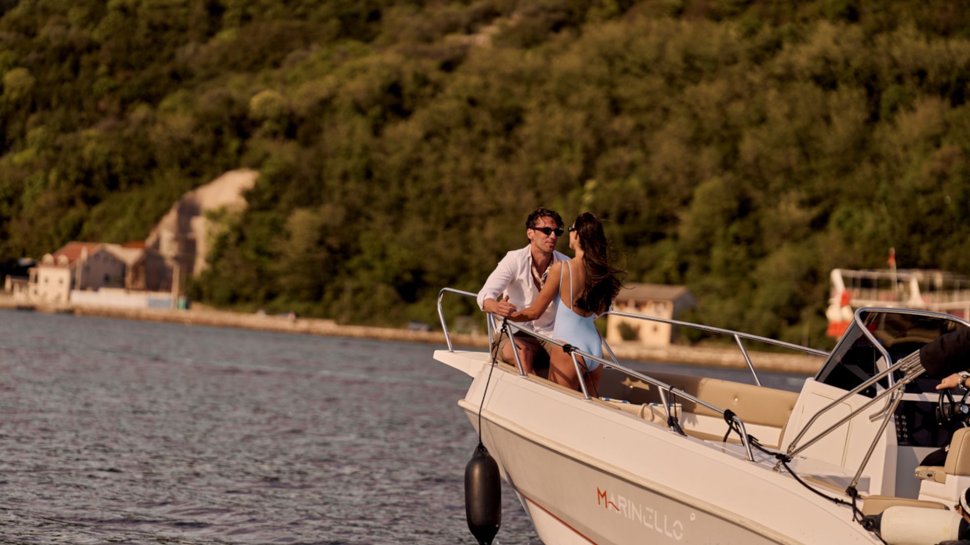 A Man And Woman On A Boat
